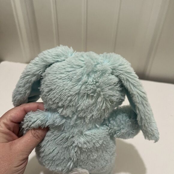 Animal Adventure Blue Fuzzy Bunny Rabbit Plush Easter 2017 Yellow Bow Tie 8" - Picture 8 of 10